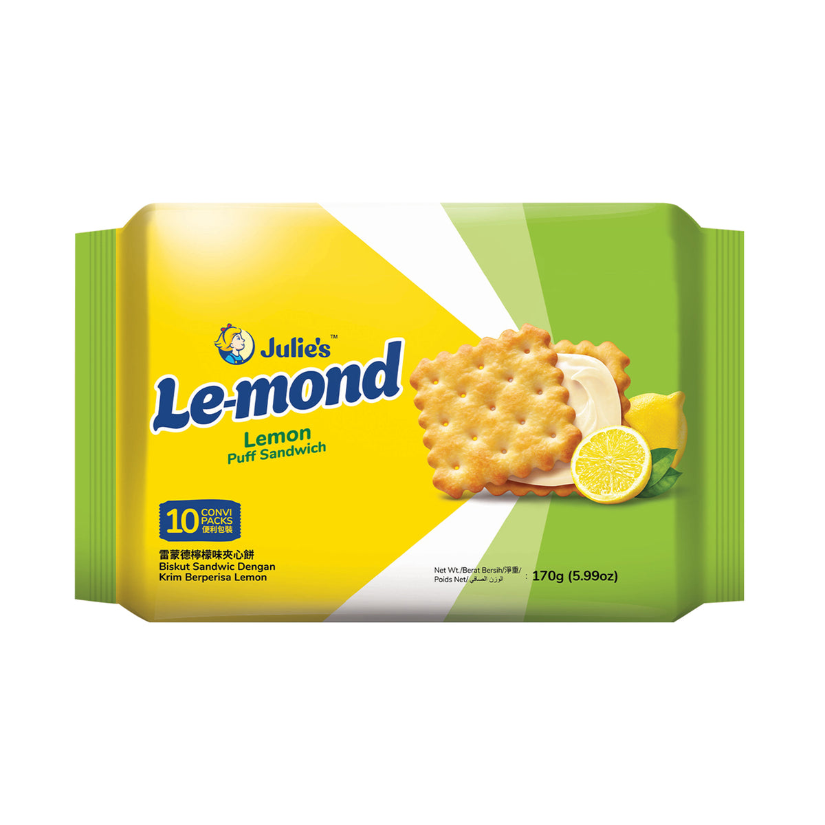 Julies Le Mond Puff Lemon Cookies 170g