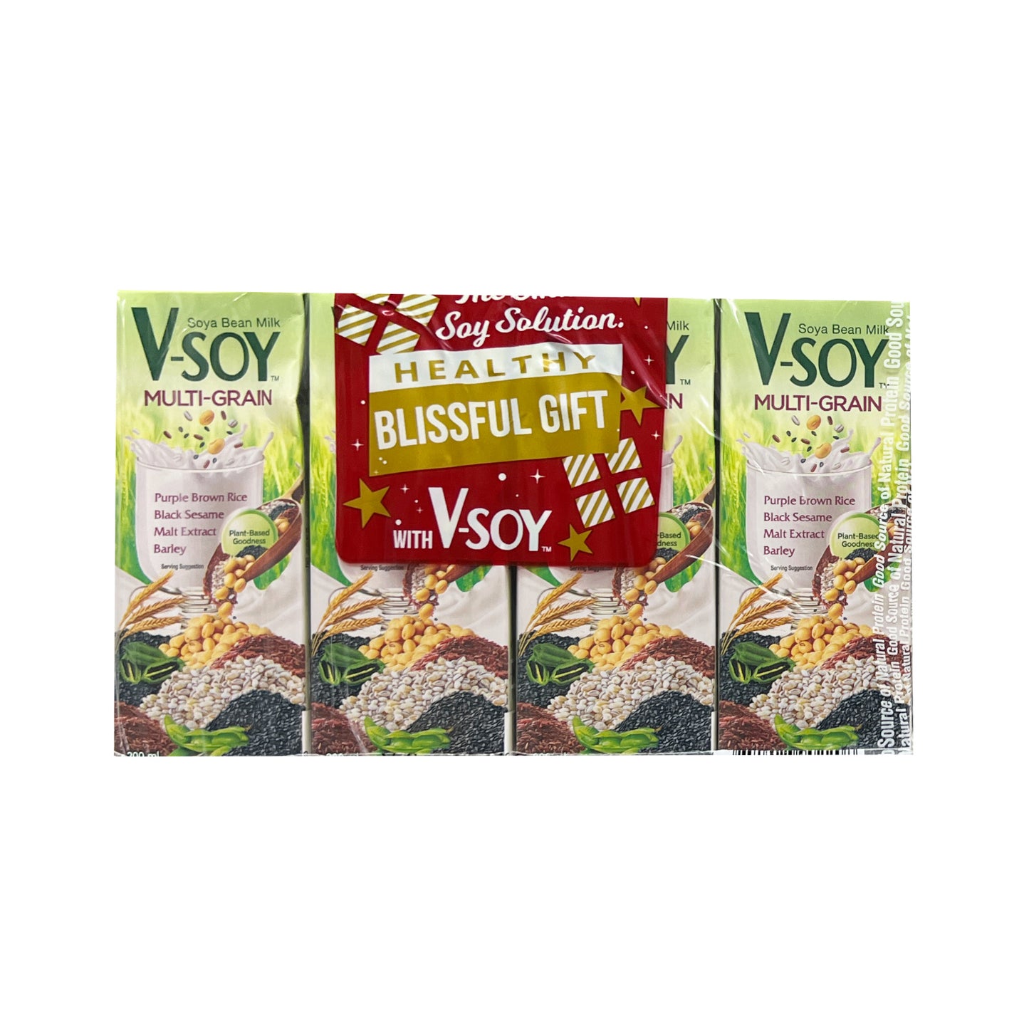 V-Soy Multi-Grain Soya Bean Milk 200ml x 4