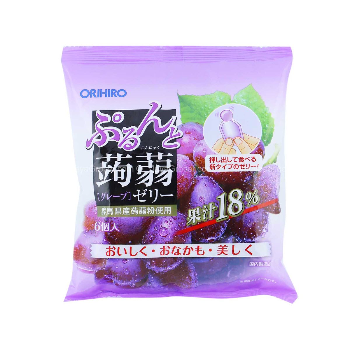 Origiro Purunto Konnyaku Jelly Grape Flavour 20g x 6
