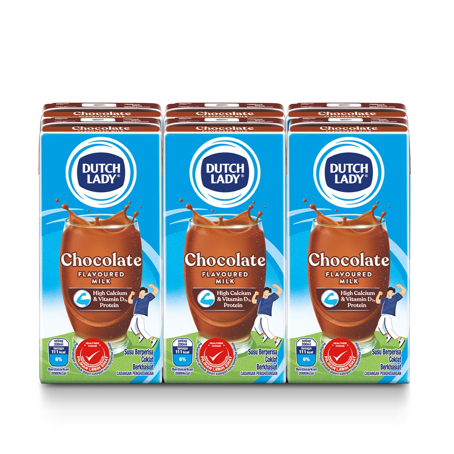 Dutch Lady UHT Milk Chocolate Flavour 200ml x 6