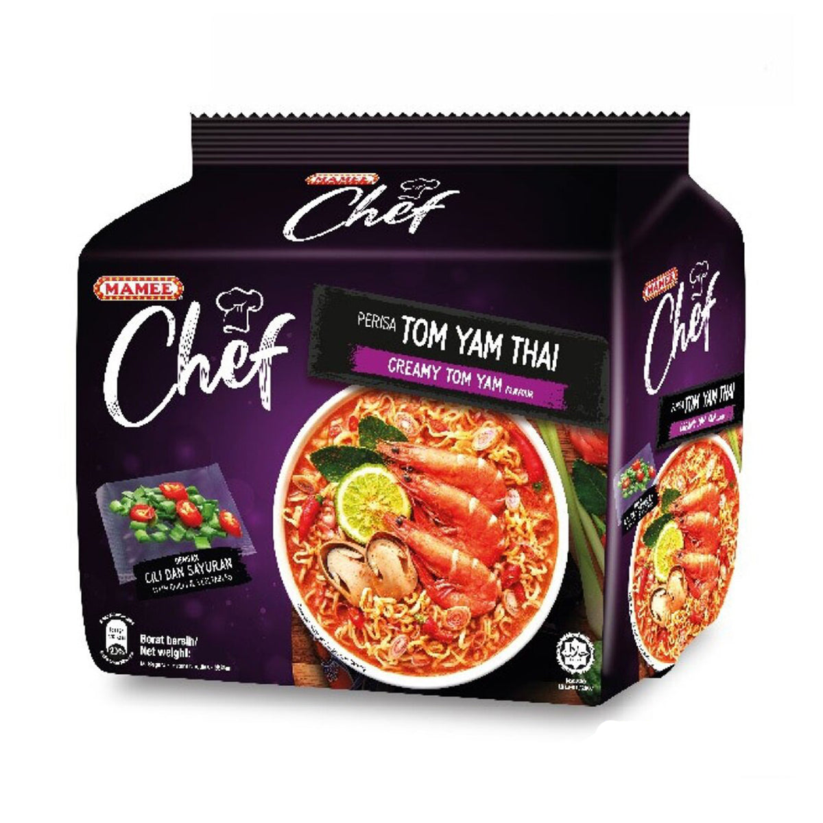 Mamee Chef Creamy Tom Yam Flavour Instant Noodle 82g x 4