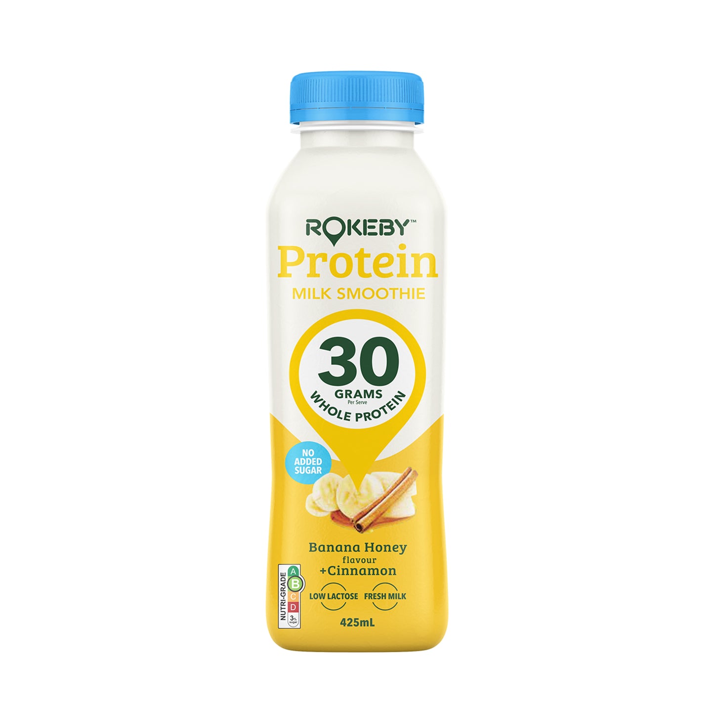 Rokeby Farms Whole Protein Banana, Honey and Cinammon (No Added Sugar) 425ml
