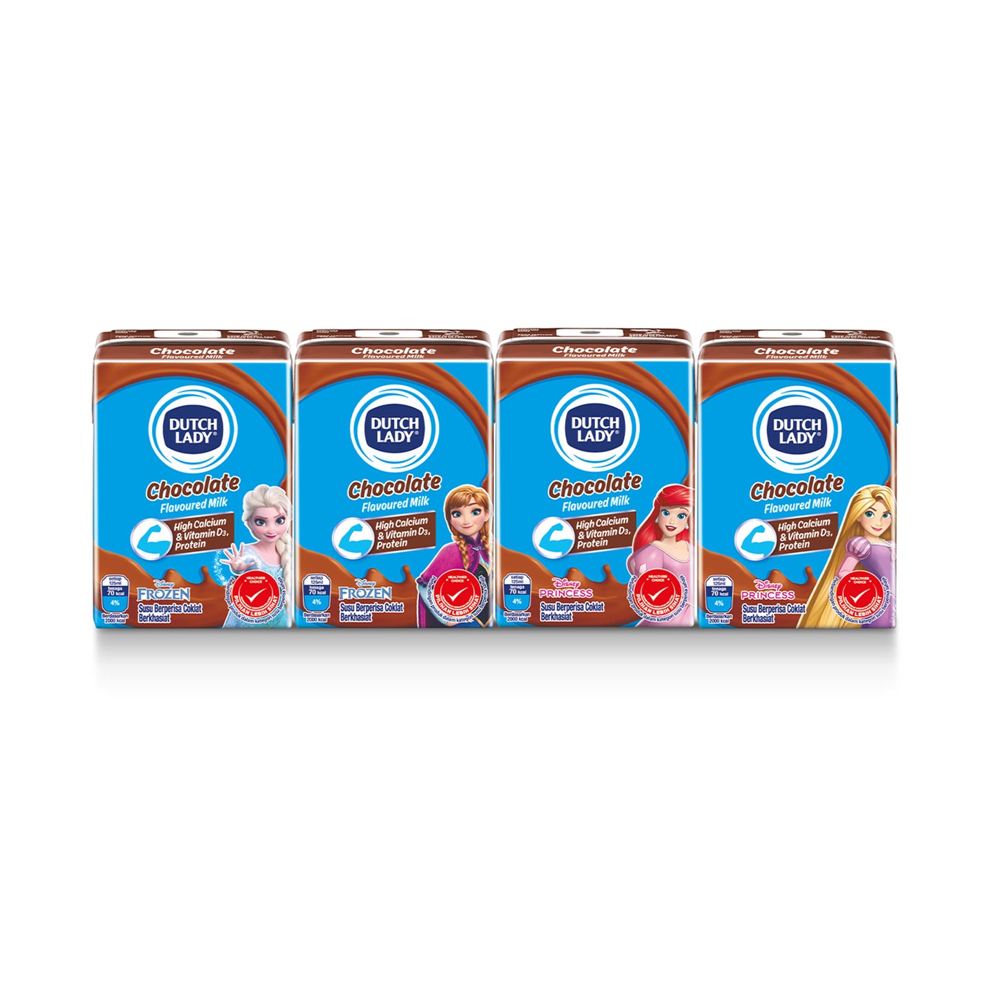 Dutch Lady Milky Frozen UHT Milk Chocolate Flavour 125ml x 4