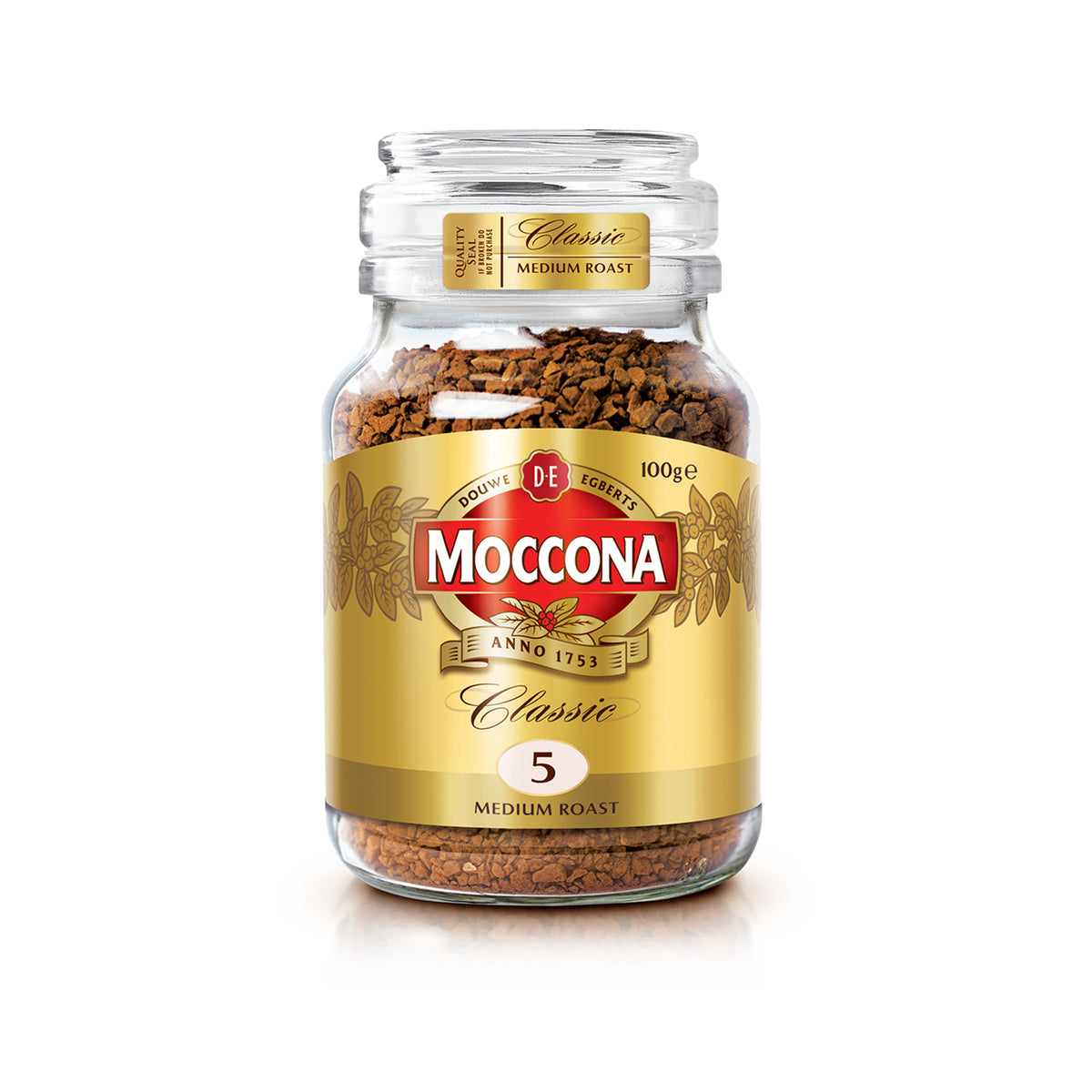 Moccona Classic Medium Roast Intensity 5 Freeze Dried Instant Coffee 100g