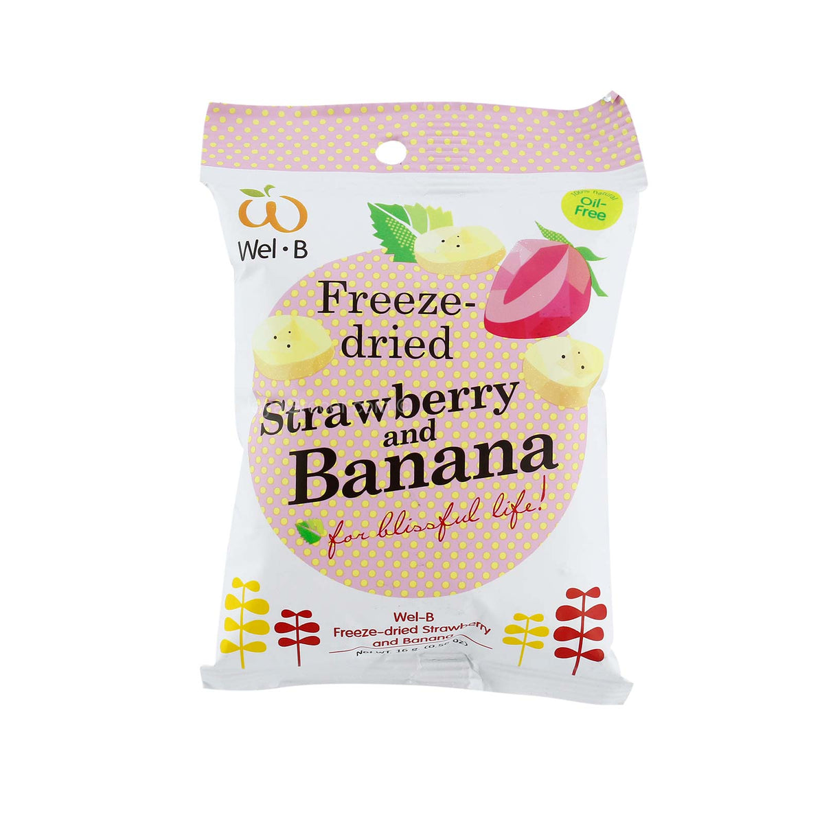 Wei-B Strawberries and Banana Freeze Dried Snack 16g