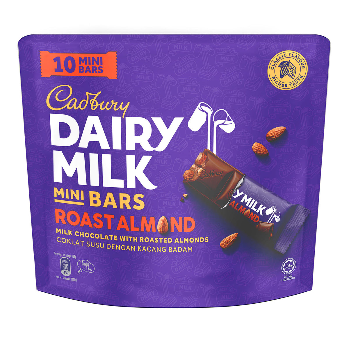 Cadbury Dairy Milk Mini Bars Roast Almond 125g