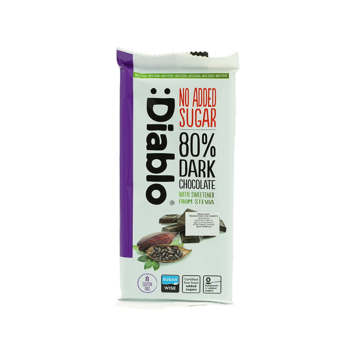 Diablo Stevia Dark Choco 80% 75g