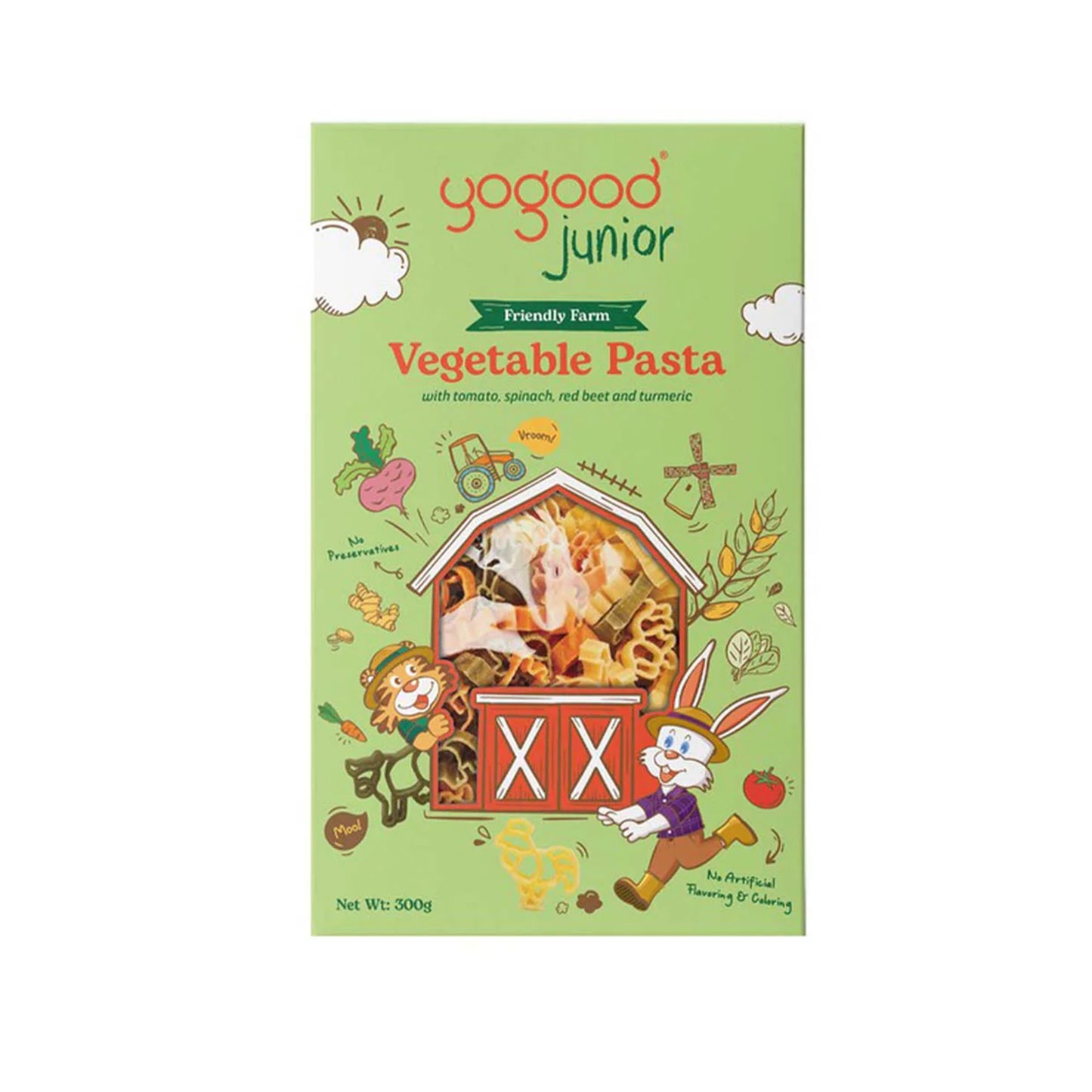 Yogood Junior Vegetable Pasta Friendly Farm 300g