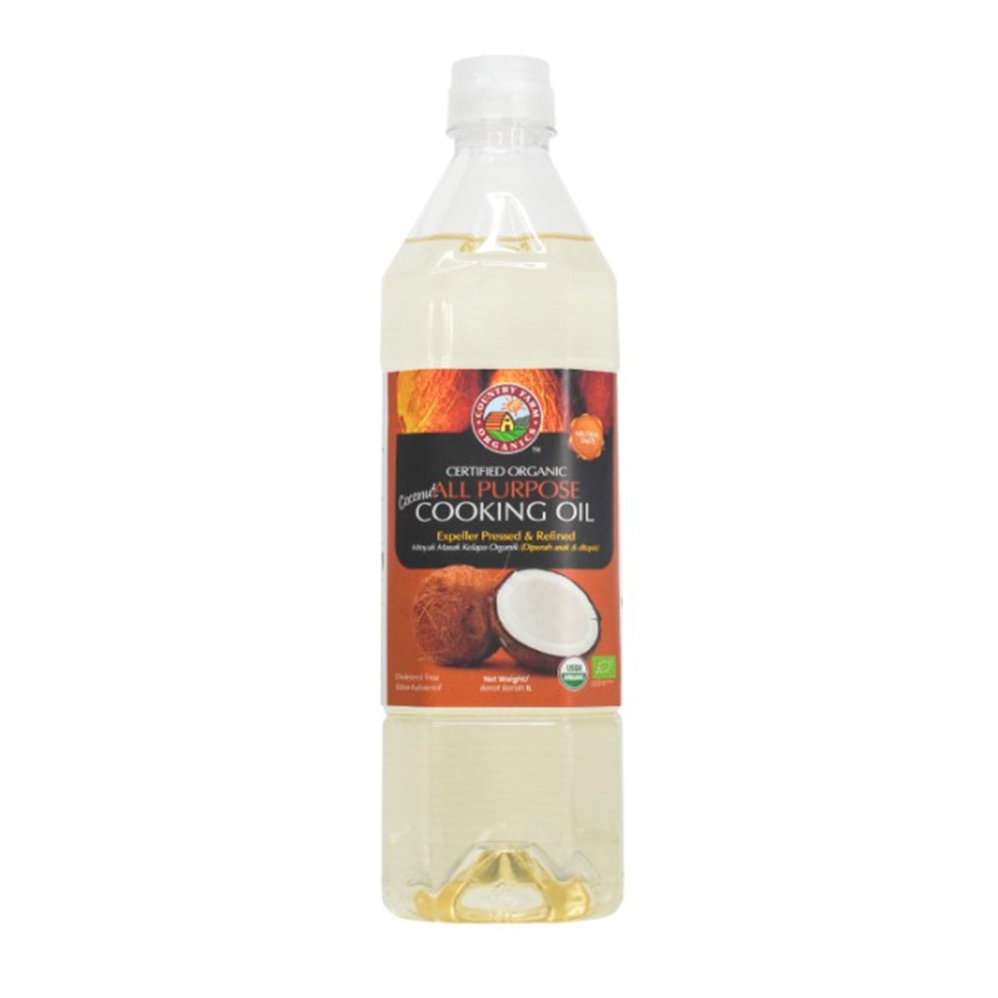 Country Farm Organic Coconut All Purpose Cooking Oil 1L