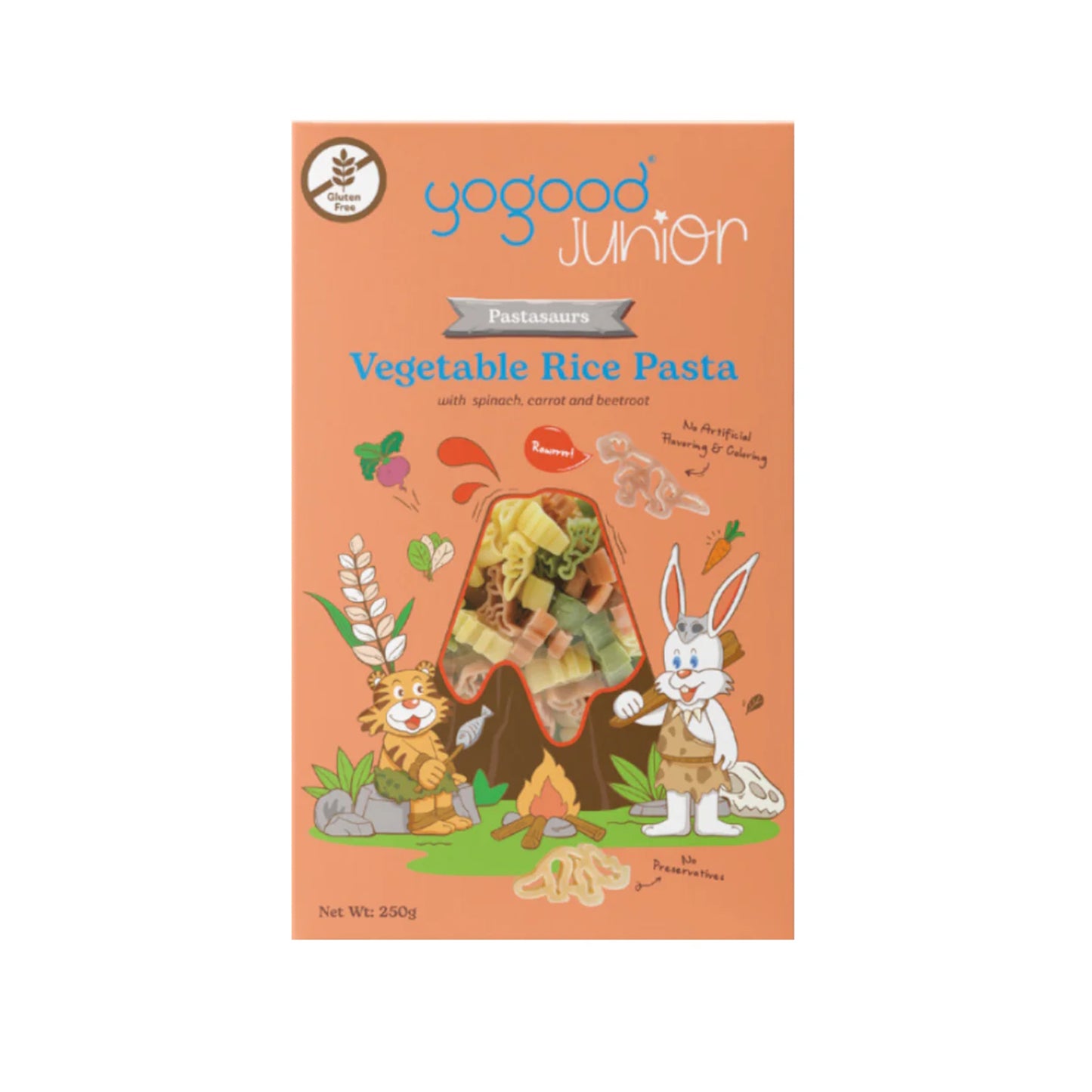 Yogood Junior Pastasaurs Vegetable Rice Pasta 250g