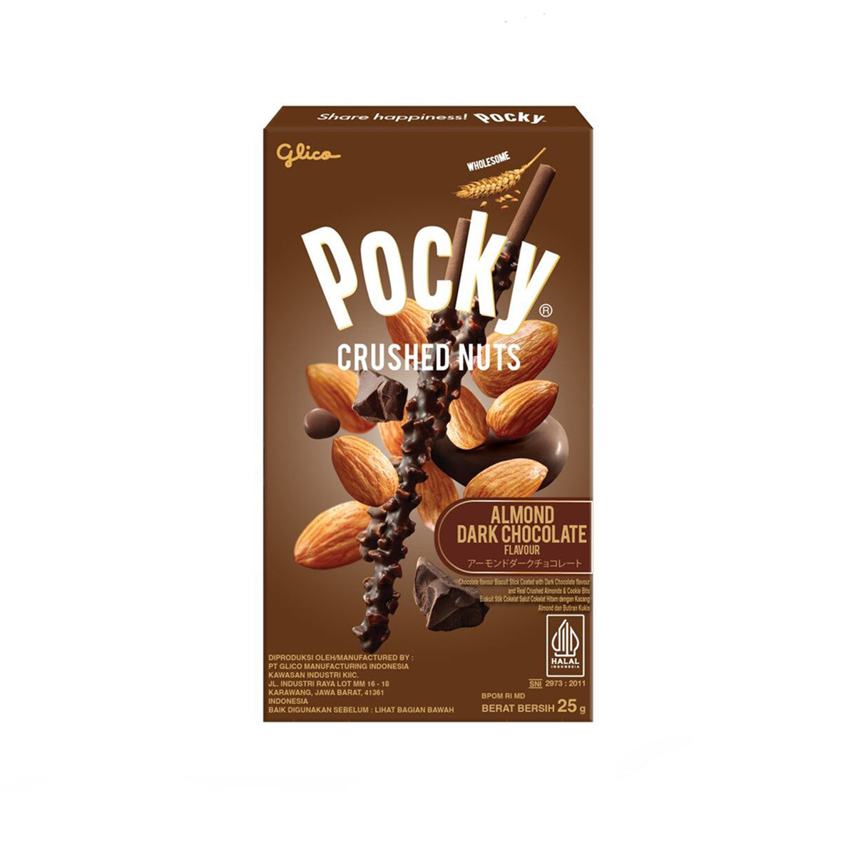 Pocky Crushed Nuts Almond Dark Chocolate 25g