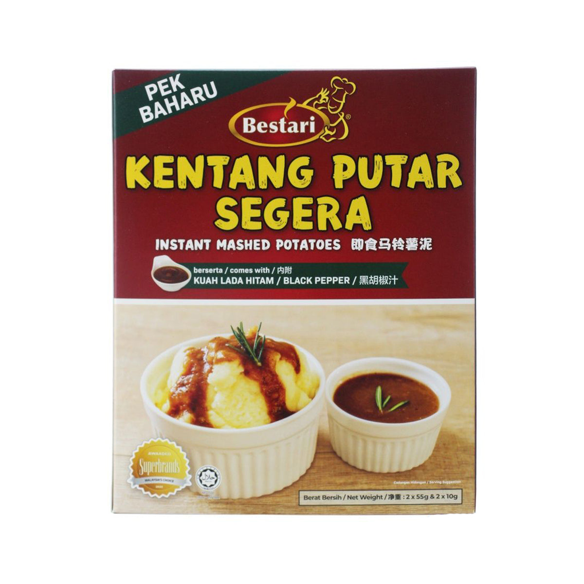Bestari Inst Mash Potato Black Pepper Gravy 130g