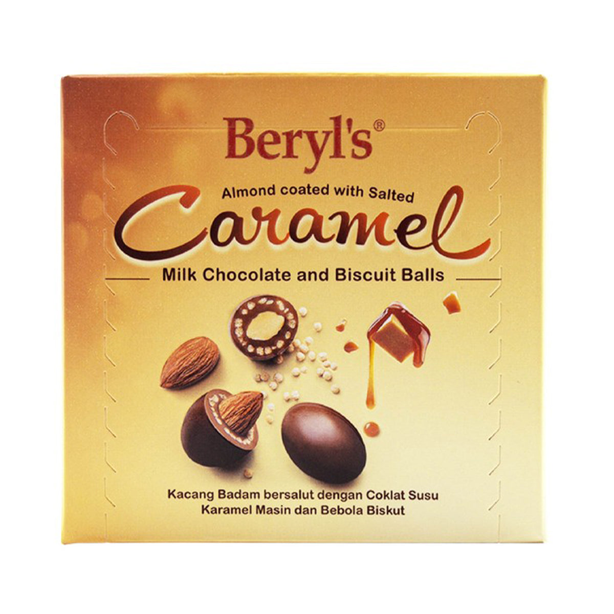 Beryl's Almond Coated with Salted Caramel Milk Chocolate & Biscuit Balls 1pack