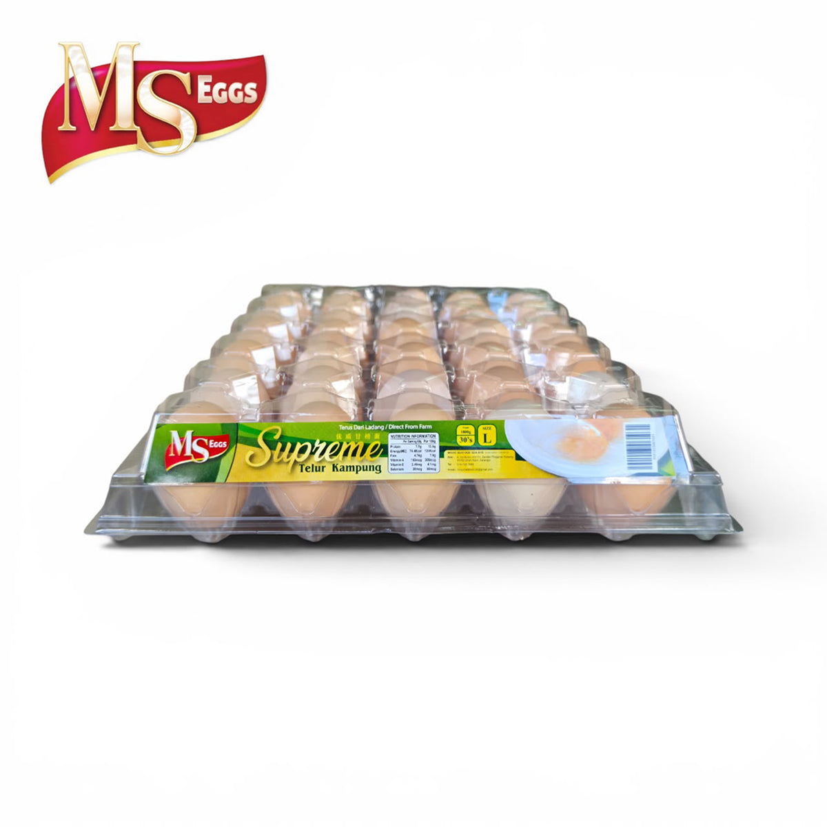 MS Supreme Kampung Eggs Large 30pcs/pack