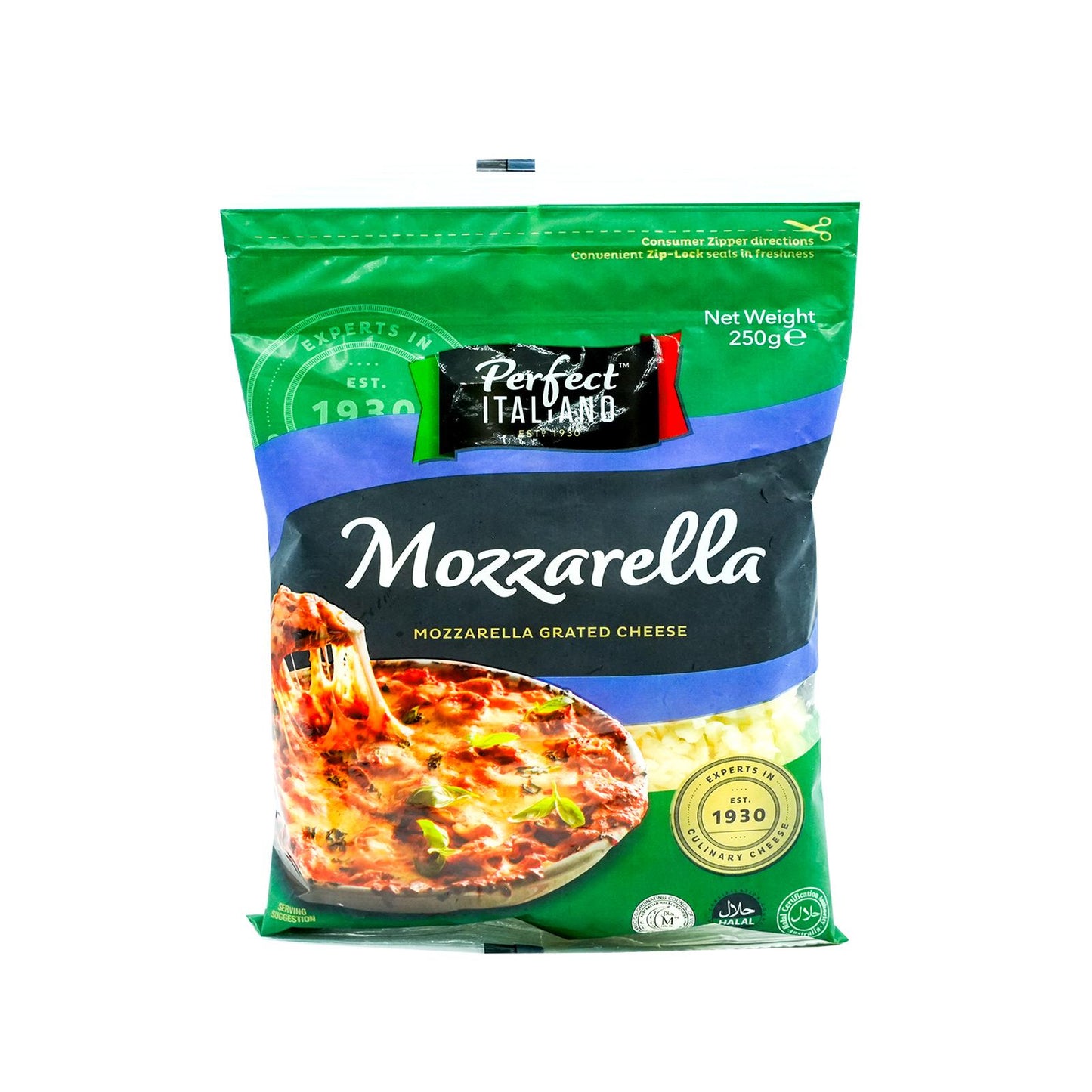 Perfect Italiano Mozzarella Traditional Grated Cheese 250g
