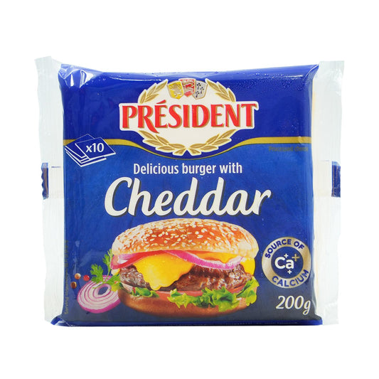 President Hamburger Sliced Cheese 200g