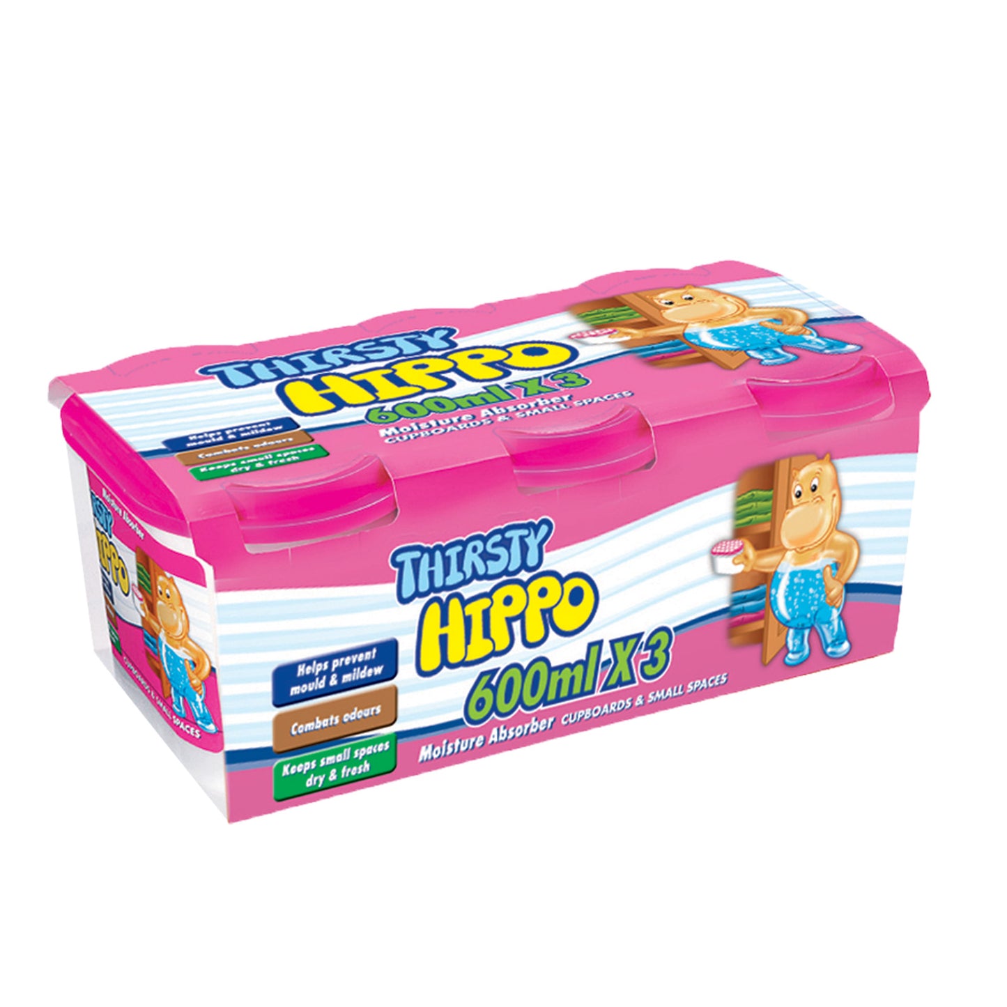 Thirsty Hippo Dehumidifiers 600ml x 3