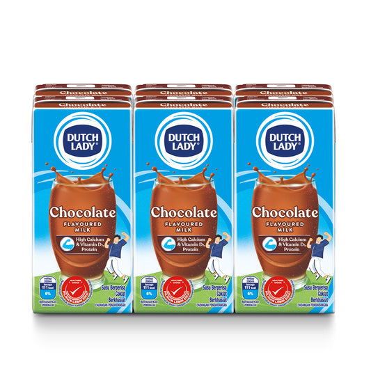 Dutch Lady UHT Milk Chocolate Flavour 200ml x 6