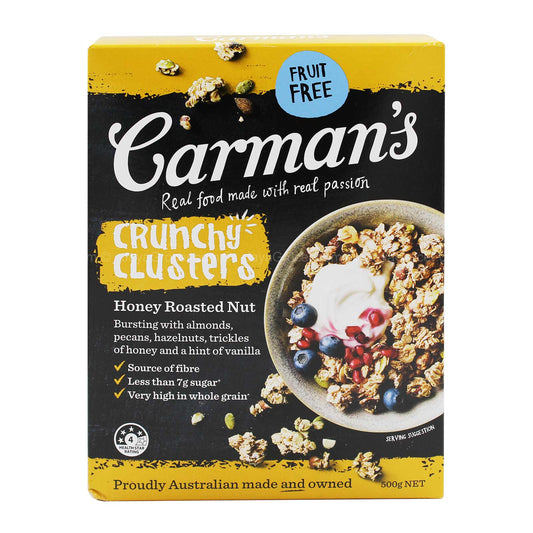 Carman's Honey Roasted Nut Crunchy Clusters 500g