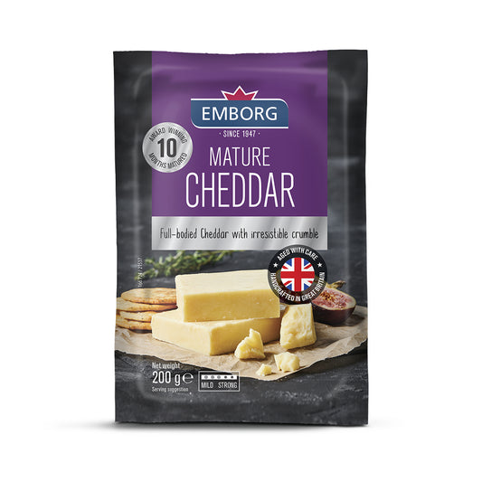 Emborg Red Cheddar Block 200g