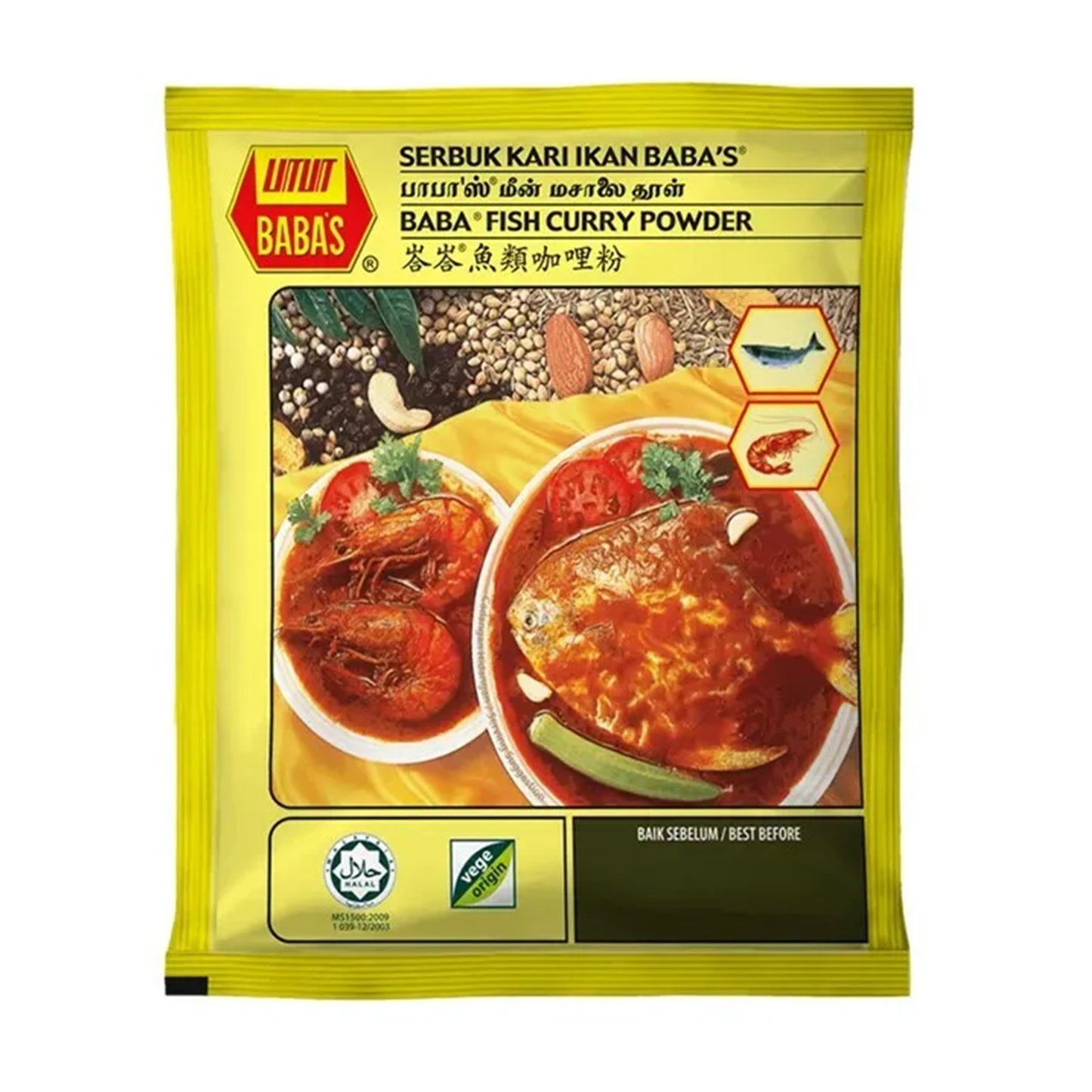 Babas Serbuk Kari Ikan Pedas 250g