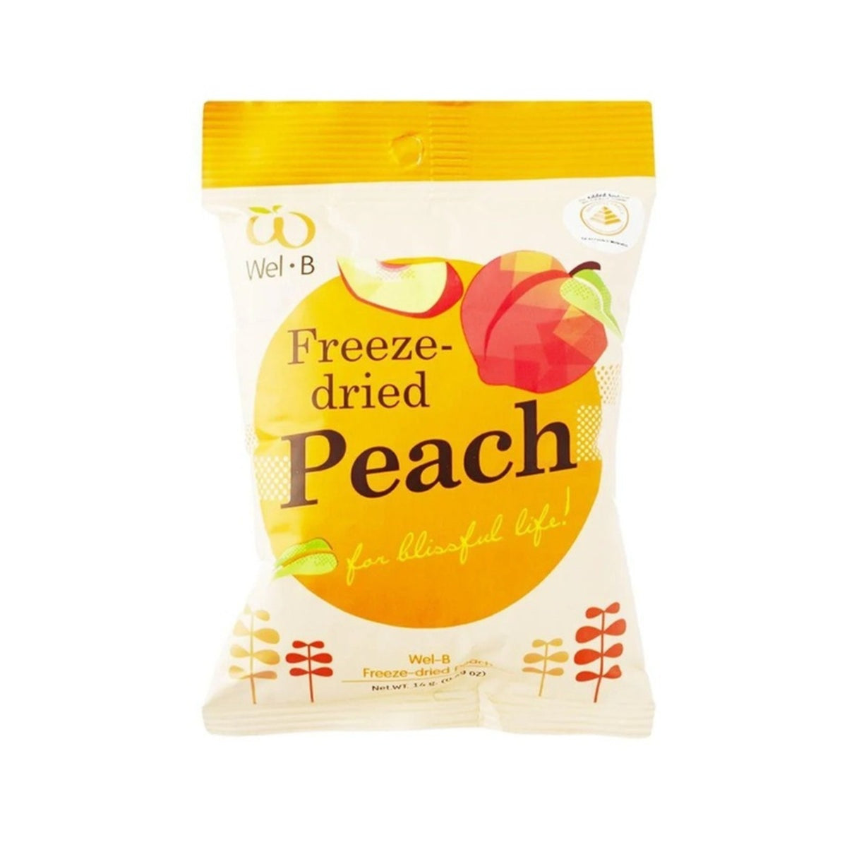 Wel. B Freeze-Dried Peach Fruit Snack 12g