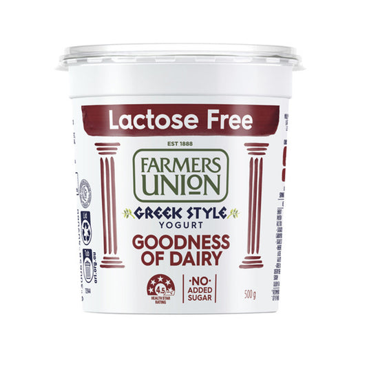 FARMERS UNION GREEK LACTOSE FREE 500G