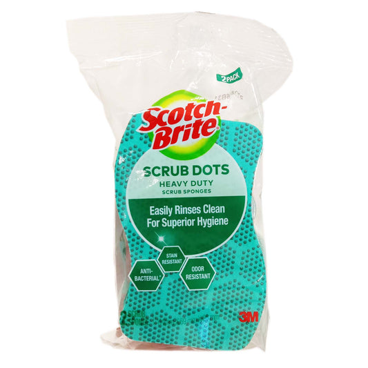 SCOTCH BRITE SCRUB DOTS HEAVY DUTY 2S GN