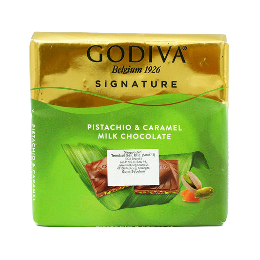 Godiva Pistachio and Caramel Chocolate Square 60g