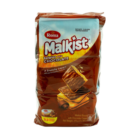 Roma Malkist Chocolate Biscuits 90g x 3