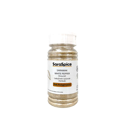Saraspice White Pepper Bottle Ground 60g