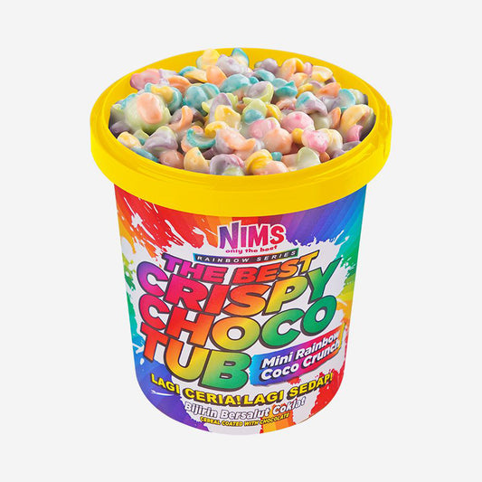 Nims Crispy Choco Tub Mini Rainbow Crunch 250g