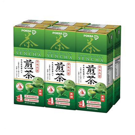 Pokka Sencha Japanese Green Tea 250ml x 6