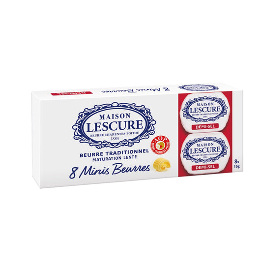 LESCURE MINI UNSALTED BUTTER 8X15G