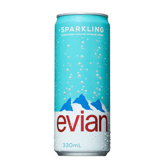 Evian Sparkling Natural Mineral Water (Can) 330ml