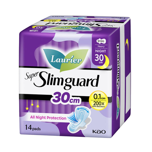 Laurier Super Slimguard Night Wing Sanitary Pad 30cm 14pcs/pack