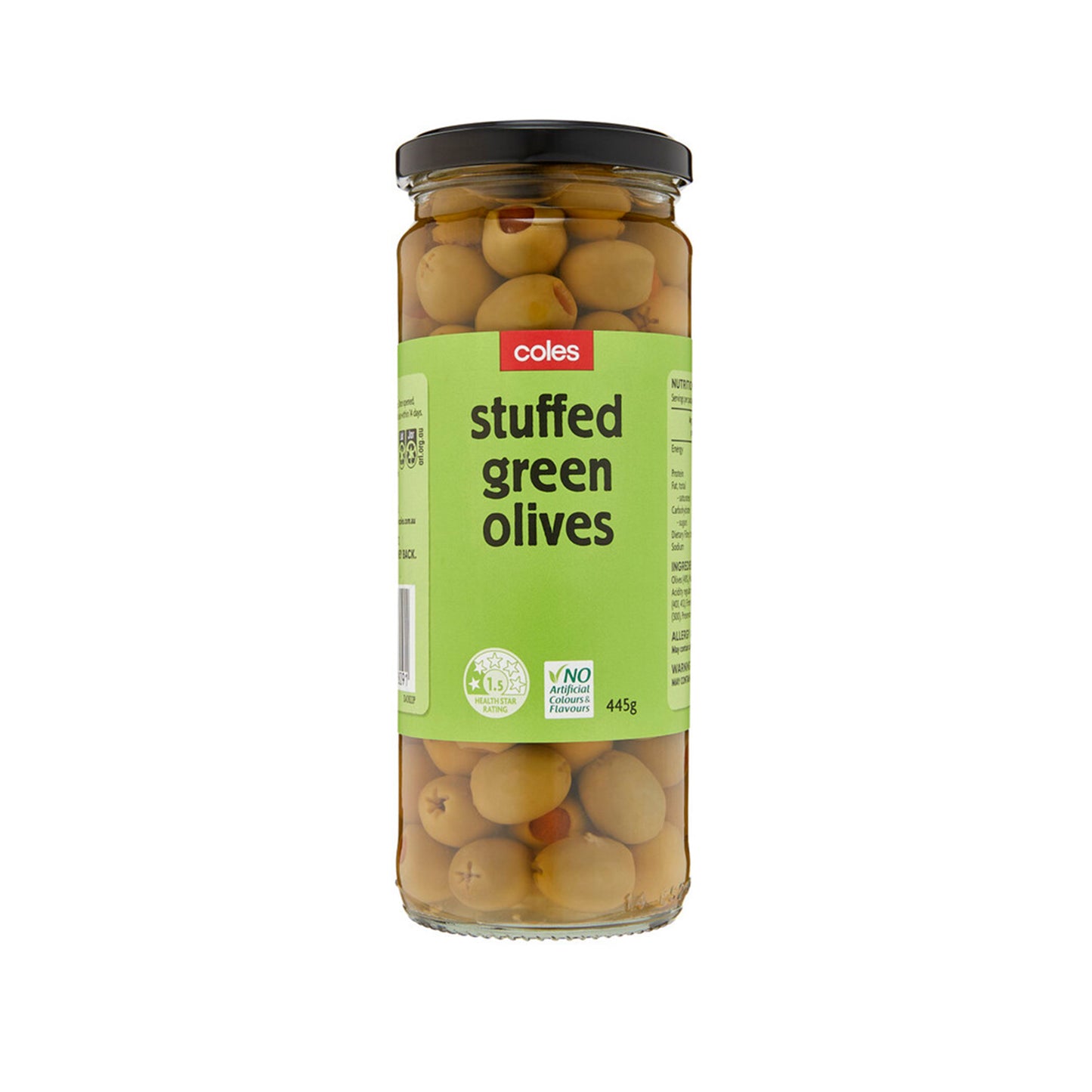 Coles Olives Stuffed 445g