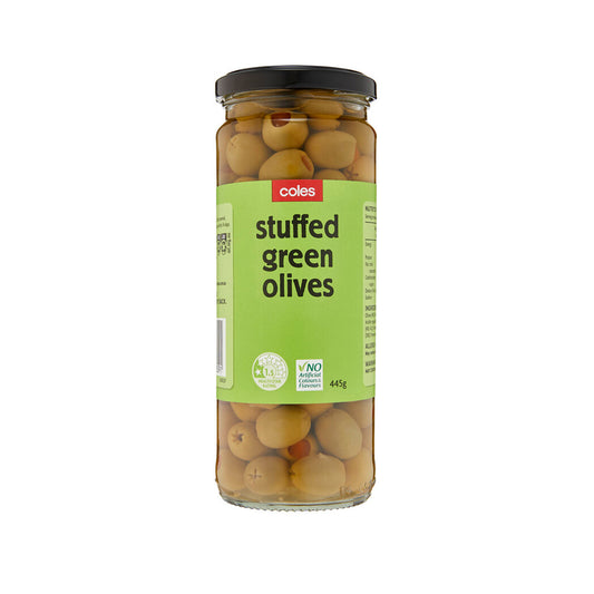 Coles Olives Stuffed 445g