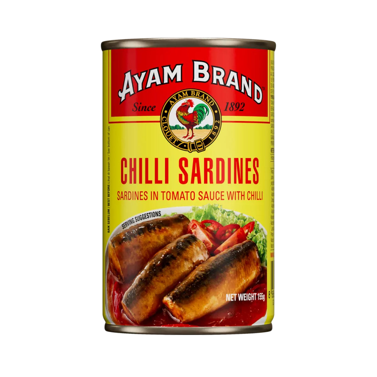 Ayam Brand Sardines in Tomato Sauce with Chilli 155g