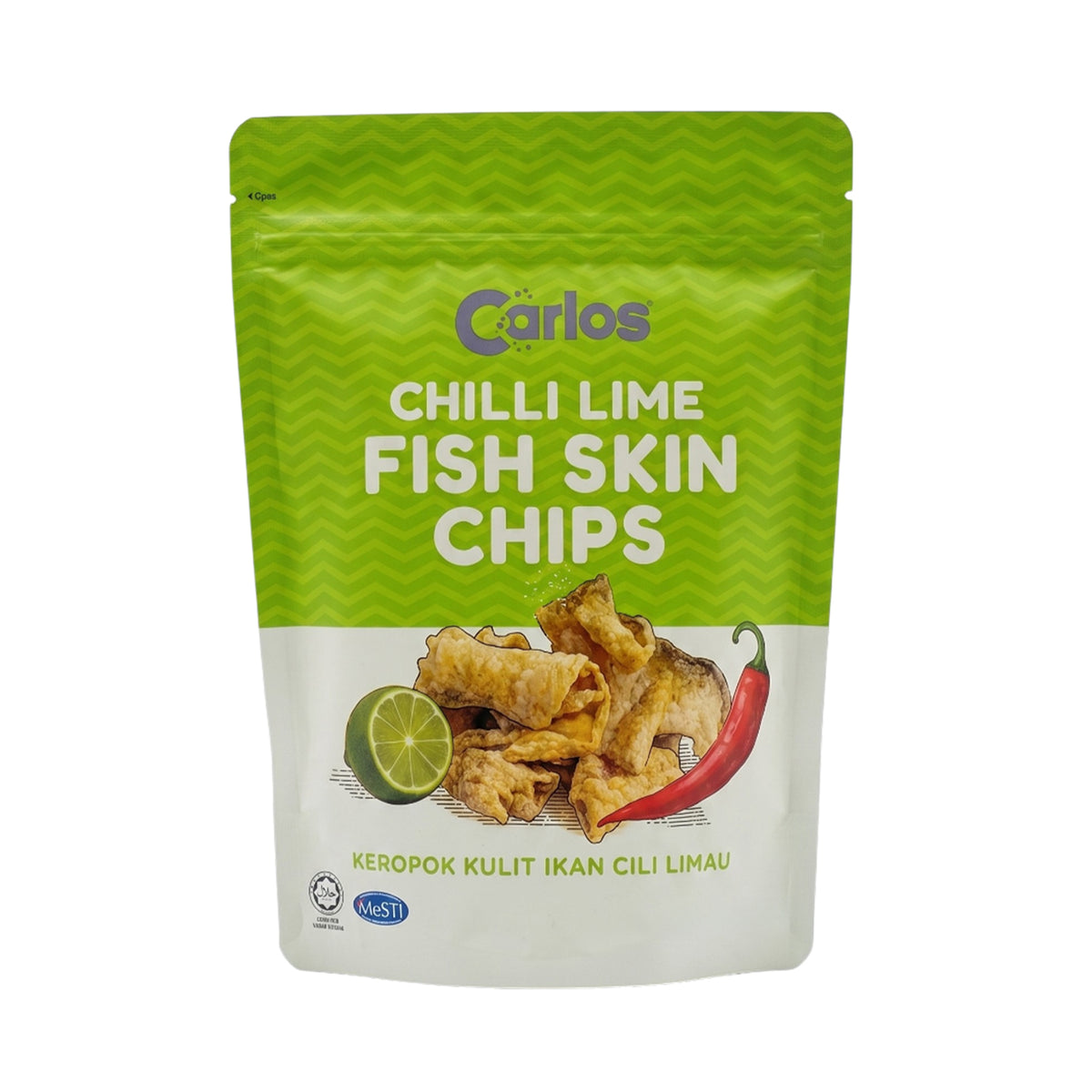 Carlos Fish Skin Chips Chili Lime 60g